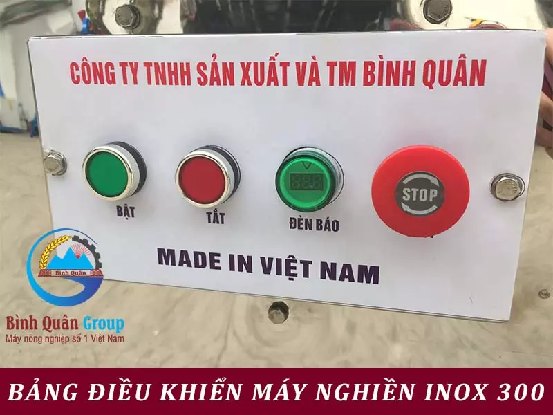 bảng điều khiển máy nghiền inox 300